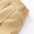 thumbnail image 6 of HILEELANG Little Girl School Uniform Pleated Scooter Skirt With Under Shorts Khaki Pull On Elastic Waist Skirt 4-5 Years, 6 of 8