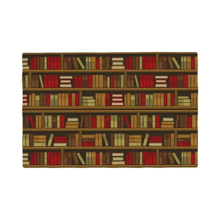

Placemats Set of 4 / 6 Library Book Shelf cool vintage Placemats for Dining Table Indoor/Outdoors Heat Resistant Washable Placemats 18 x 12