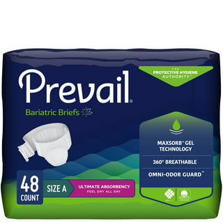 Prevail Nu-Fit Incontinence Daily Briefs, Maximum Absorbency, Refastenable  Tabs, Large, Pack of 18