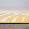 thumbnail image 3 of World Rug Gallery Contemporary Distressed Leaves Textured Flat Weave Indoor/Outdoor Area Rug - YELLOW 2'x3', 3 of 7