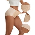 thumbnail image 3 of Unique Bargains Women's Floral Lace Breathable Mid Rise Underpants XL Beige, 3 of 6