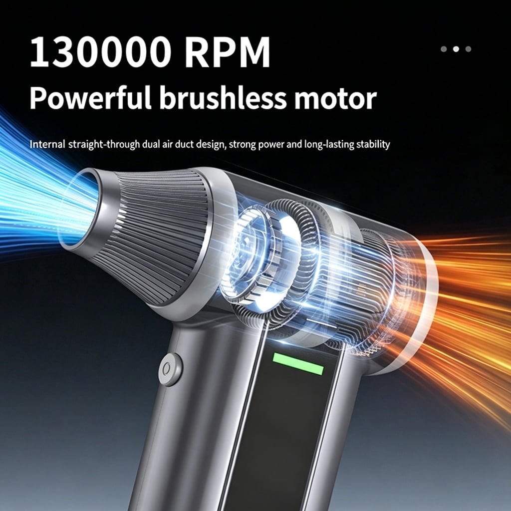 Miiottaa 130000RPM Rechargeable Air Duster With Strong Suction For Electronics And Household Cleaning