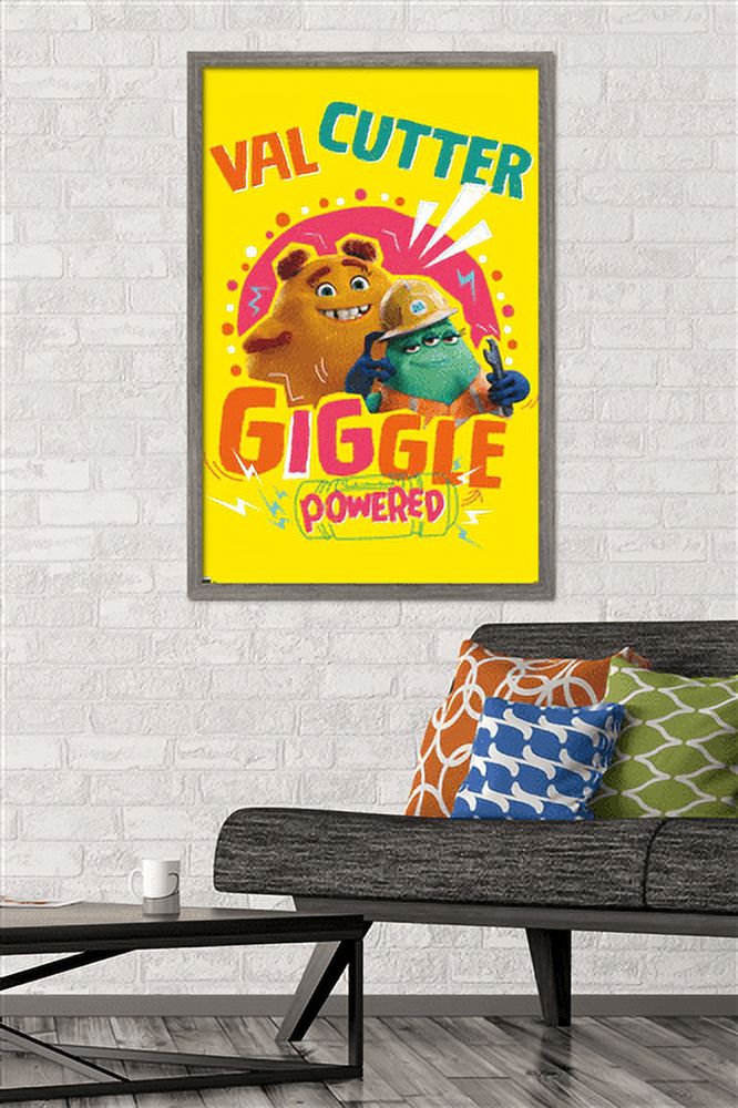 Disney Monsters at Work - Giggle Wall Poster, 22.375" x 34", Framed