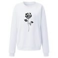 thumbnail image 4 of Siilsaa Women's Pink Ribbon Graphic Tee Shirts Long Sleeve Cancer Prevention Tops Crewneck Thin Sweatshirts White,XL, 4 of 4