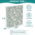 thumbnail image 4 of Haosy Hardcover 3 Ring Binder 1.5 Inch Ring Decorative Binder Organizer for Home School Office, Sage Green White Flower, 4 of 10
