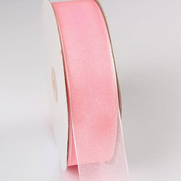 Xiao Hua Cinta de organza transparente de 0,62 pulgadas para envolver regalos y decoración de fiestas, rollo de 100 yardas, A04