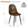 thumbnail image 3 of FurnitureR Mid-century Modern Fabric Dining Room Chair (Set of 2), 3 of 6