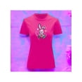 thumbnail image 2 of Playera Blusa Con Estampado De Conejo Kawai Con Caras Fantasmas Ropa Para Mujer Color Fucsia Talla Grande Marca Emil SaEs, 2 of 4
