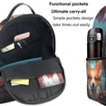 thumbnail image 5 of Lsque Cartoon Pattern Corgi Pattern Backpack – School Travel Canvas Daypack with Ergonomic Padded Straps, Multiple Compartments & Leather Handle, 5 of 5