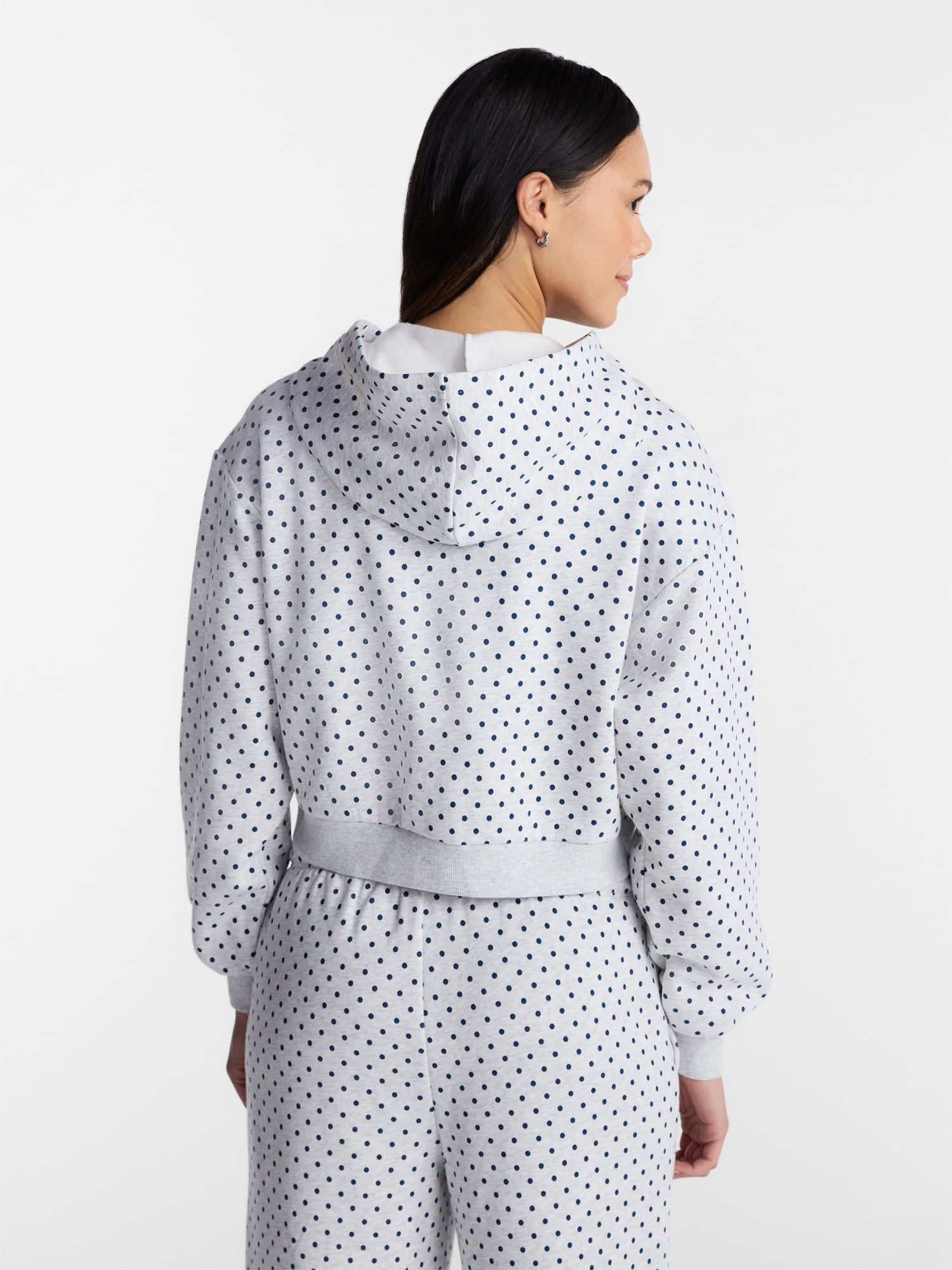 No Boundaries Boxy Zip Up Hoodie, Women's XXS-XXL