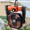 thumbnail image 4 of Bewildely Ventilador de camping portátil giratorio de 4 modos, Mini ventiladores, enfriador de tipo colgante con linterna, dispositivo de Electrodomésticos Verde negro, 4 of 6