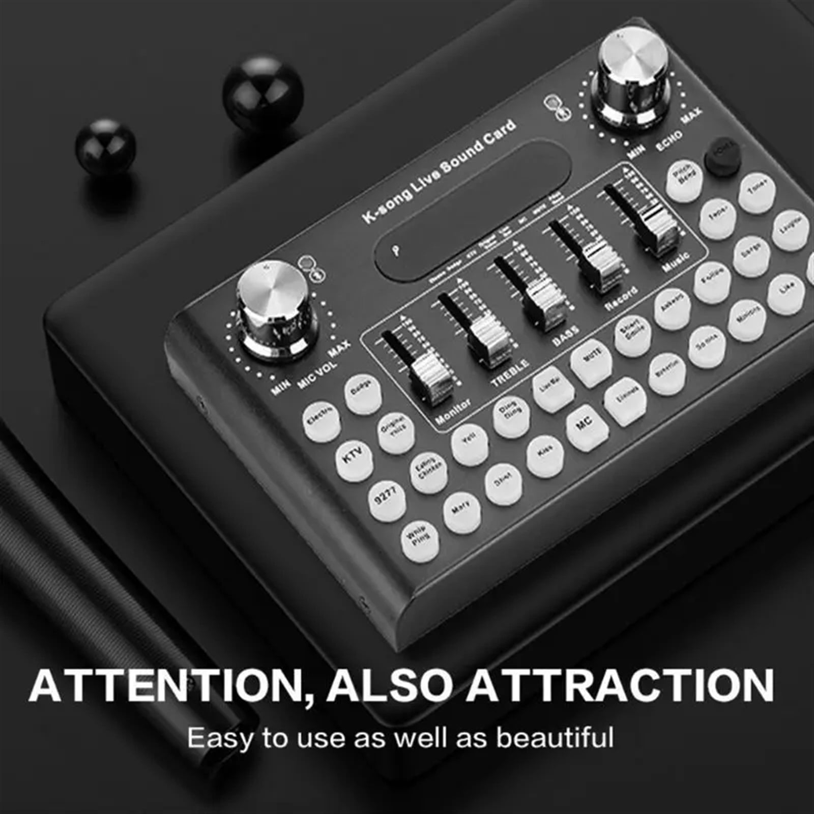 Electric Sound Effects Microphone Mixer for Phone PC Computer Au-dio Sound Card ,Precision Control