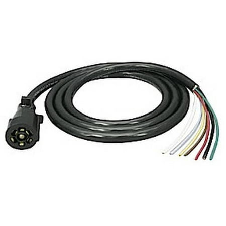 Cable Molded Ends - 7-Way Molded Trailer End with 12' Cable Replacement Auto Part, Easy to Install