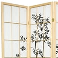 thumbnail image 2 of Oriental Furniture 6 Ft Tall Lucky Bamboo Room Divider, natural, 4 panel, 2 of 3