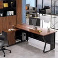thumbnail image 3 of Boss Workbench Office Desks Simplicity Computer Modern Executive Office Desks Drawers Table Bilgisayar Masası Furniture QF50OD My Lux Decor Round, 3 of 22
