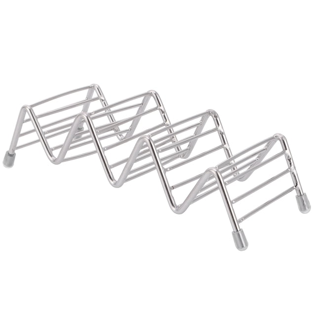Support à Tacos, Plateau à Tacos en Acier Inoxydable Support à Tacos Assiettes à Tacos Support à Crêpes Support Vertical pour Barbecue Rangement pour Maison Cuisine Restaurant