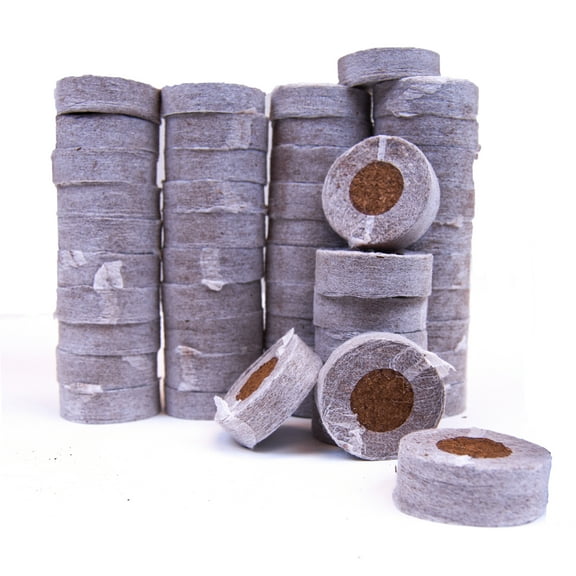 Viagrow Coco Coir Seed Starters for Plants, Sustainable Soil Pods, Expandable Coco Discs 50mm, 50-Pack