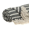 thumbnail image 4 of Nassau Collection Beige and Black Handloom Throw Blanket 52" x 67", 4 of 5