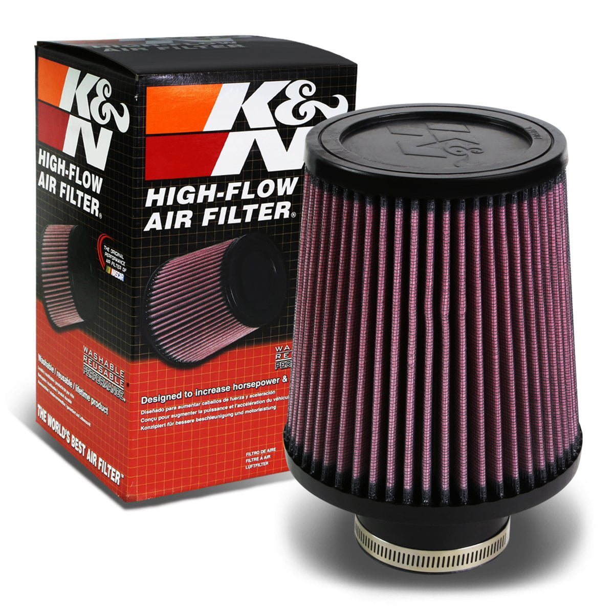 k-n-ru-4870-2-75-id-reusable-clamp-on-round-tapered-cone-air-intake