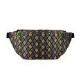 thumbnail image 3 of Sigee Mardi Gras Shiny Green Purple for Multi-functional Belt Bag for Men and Women With Adjustable Strap For Travel Running Hiking, 3 of 8