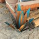thumbnail image 2 of DIY Iron Garden Tequila Agave Plant Statue Sculpture Ornament for Outdoor Garden Home Patio Backyard Art Decor 27cm Blue Brown, 2 of 5