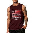 thumbnail image 2 of Men's America 250 Years Tank Top with Patriotic Flag Graphic and Sleeveless Design Featuring Vintage Distressed Print for Independence Day 2026 Wine XXL, 2 of 4