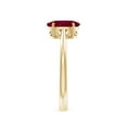 thumbnail image 3 of ANGARA Natural Oval Solitaire 1.25 ct Ruby Cocktail Ring in 14K Yellow Gold for Women (Size-8x6mm) | July Birthstone, Birthday, Anniversary, Jewelry Gift for Women | Natural Ruby Ring, 3 of 9