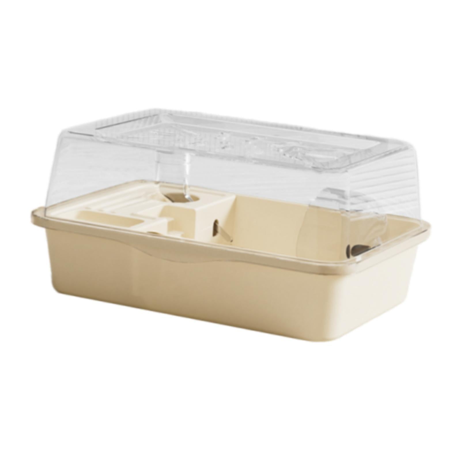 EHJRE Large Hamster Cage House with Ventilation, Transparent, Creative, Breathable, Habitat for Mice ,, Rats, Small Animals, Guinea Pigs