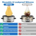 thumbnail image 4 of CHOK Doublures Réutilisables pour Mijoteuse, Lot de 2, Doublure pour Mijoteuse, Convient de 6 Qt à 8 Qt pour Plateaux de Cuisson de Mijoteuse (Rose et Jaune), 4 of 8