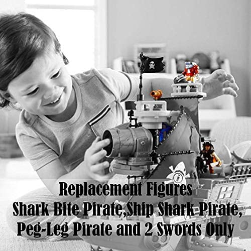 SV208 Fisher Price IMAGINEXT Shark Bites Replacement Parts Figures & Swords Lot 