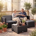 thumbnail image 2 of Outsunny Ensemble de Mobilier de Jardin 5 Pcs avec Coussins, Gris, 2 of 10