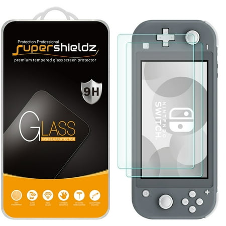 [2-Pack] Supershieldz for Nintendo Switch Lite Tempered Glass Screen Protector, Anti-Scratch, Anti-Fingerprint, Bubble Free