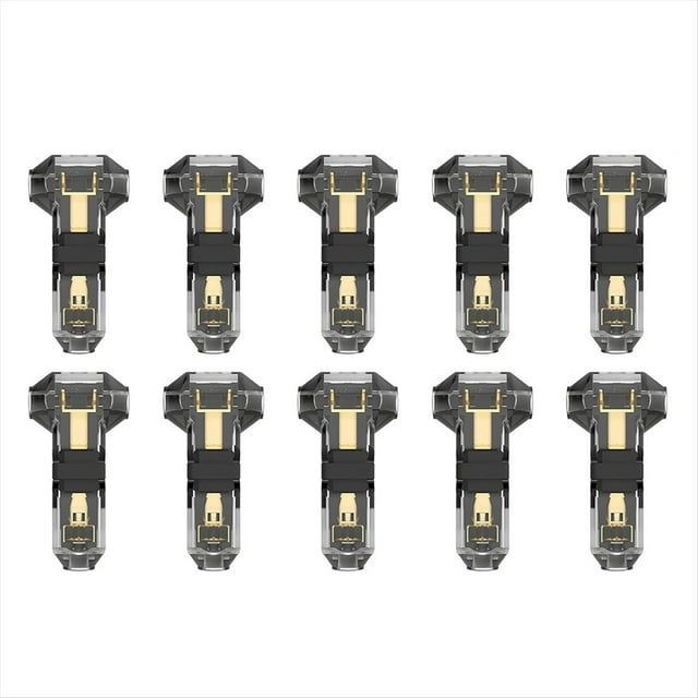 Conectores de Empalme de Cables en T para 16-20 AWG, 3 Vías, 1 Pin, Conectores de Cable de Bajo Voltaje, 10 Unidades, Sin Soldadura, Sin Pelado de Cables.
