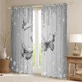 thumbnail image 2 of Castle Fairy Grey Floral Butterflies Blackout Curtains Set of 2 (52x84 Each) for Kids Children Teens,Dreamy Princess Window Curtains,Crystal Bling Glitter Splash Curtains and Drapes, 2 of 6