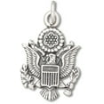 thumbnail image 1 of Sterling Silver 20" 1.2mm Box Chain 3D United States Seal Pendant Necklace, 1 of 2
