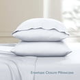 thumbnail image 4 of Bare Home Premium 1800 Collection 4-Piece Bed Sheet Set with Envelope Pillowcases, Full XL, White, 4 of 9