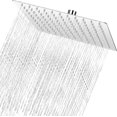 thumbnail image 1 of Boquilla de ducha de lluvia de alta presión, boquilla cuadrada de silicona de 10 pulgadas para una presurización óptima, acero inoxidable, gran flujo, 1 of 5