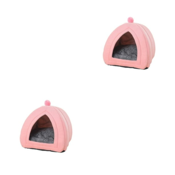 Casa para Mascotas Greeniant Nido de Descanso Invierno Rosa 20x20x23cm 2piezas
