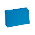 Staples Blue Legal Size TopTab File Folders, 3 Tab, 100/Pack