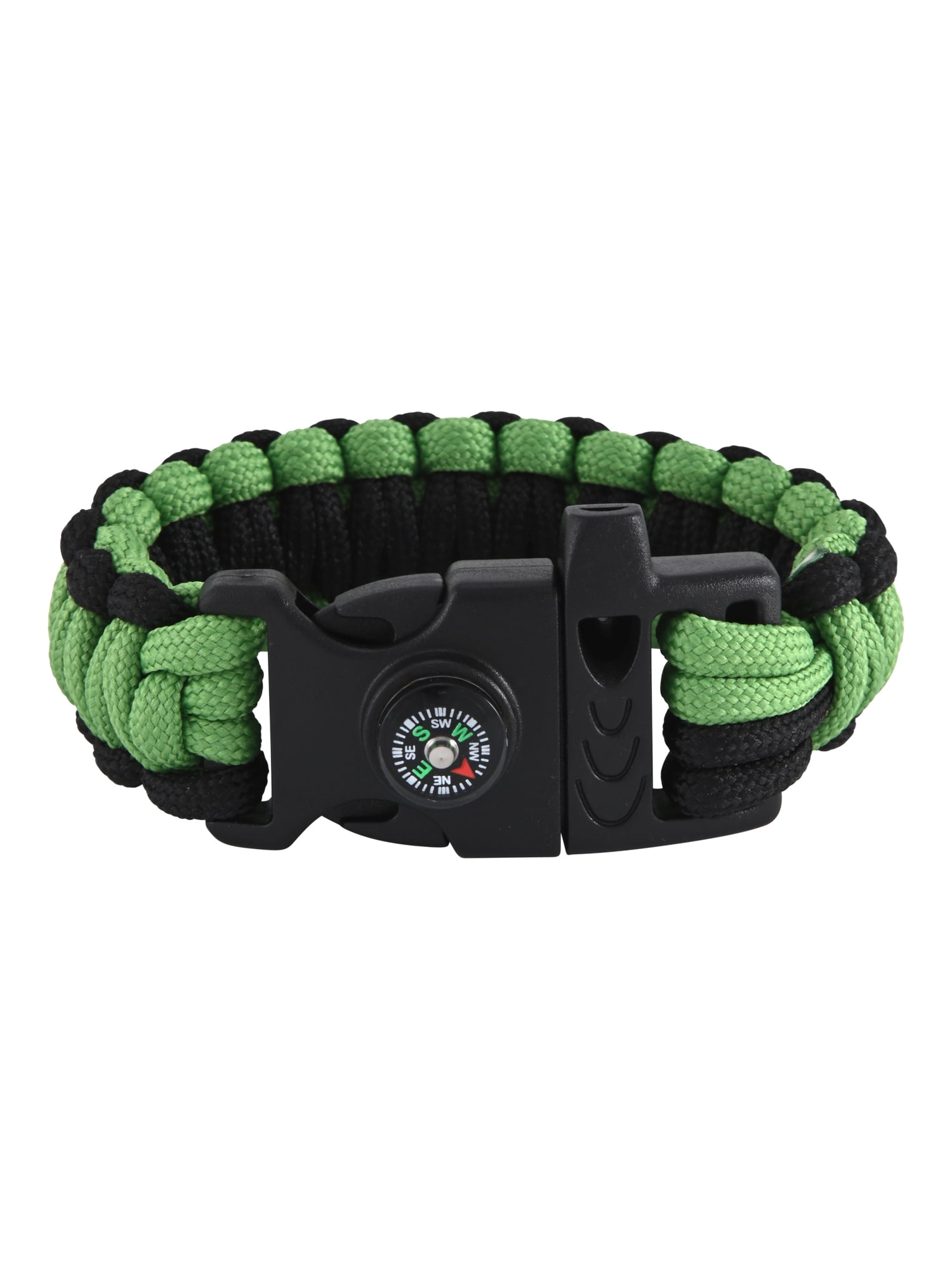 Minecraft Boys Black Silicone Strap Watch With Green Metallic Bezel and Matching Survival Bracelet; MIN40139WM