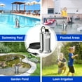 thumbnail image 6 of SEYVUM 3900GPH 1HP Submersible Water Pump, Stainless Steel Sump Pump with 16.5FT Cord, Utility Pump Portable Transfer for Pool Draining Garden Spa Hot Tub Pond Flood Basement Yard, 6 of 9