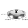 thumbnail image 4 of Aloha Cooking Pan Anti-splash Lid Replacement Stainless Steel Round Wok Lid Metal Frying Pot Cover, 4 of 8