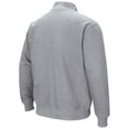 thumbnail image 3 of Men's Colosseum Heathered Gray Navy Midshipmen Tortugas Team Logo Quarter-Zip Jacket, 3 of 3