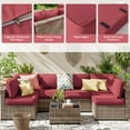 thumbnail image 3 of Kimunuk 14 Pcs Outdoor Slipcovers for Cushion, Replacement Outdoor Patio Cushion Covers with 3 Size, Waterproof and Zippered, Fit for Outdoor Furniture, Patio Sofa Couch, Covers Only, Fuchsiared, 3 of 6