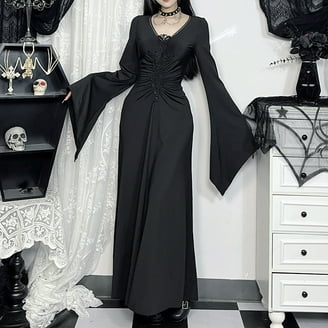 black alt dresses Gothic Black Dress Women Strap Backless Off Shoulder Female in Alternative Fashion main image 0