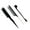 Black, variant on Huhudde 3Pieces Hair Styling Comb Set Teasing Hair Brush Edge Brush Rat Tail Comb