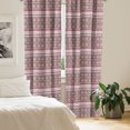 thumbnail image 2 of Ambesonne Zambia Curtains, Antique Traditional Boho, Pair of 28"x63", Dried Rose Yellow, 2 of 5