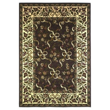 Kas Rugs 7311 Cambridge Fl Ribbons Round Area Rug 7 Feet Inch Plum Ivory
