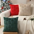 thumbnail image 4 of Christmas Tree Throw Pillow Covers, Soft Faux Fur Sequins Throw Pillows for Couch Sofa Bed Room Cushion Covers Holiday Decoration, 4 of 4