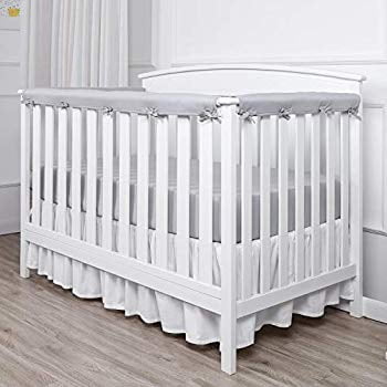 Lavender Baby Crib Rail Cover 3-Piece Padded Protect for Safe Teething Guard Wrap for Standard Cribs 100/% Silky Soft Microfiber Polyester Fits Side and Front Rails